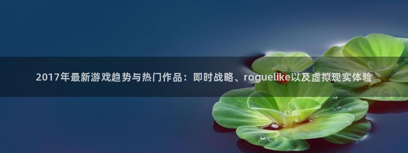 赢咖娱乐app下载|下载地址：2017年最新游戏趋势与热门作
